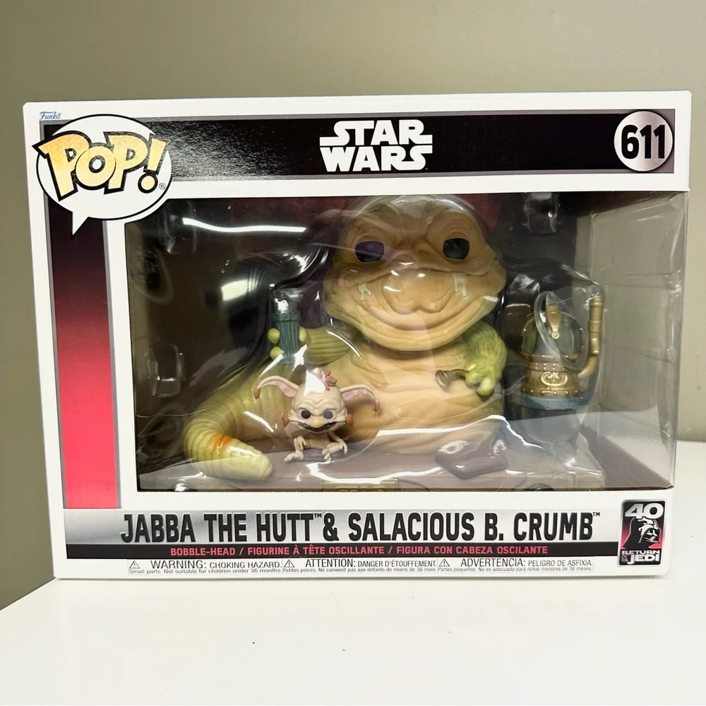 Funko Pop! Star Wars 40th Anniversary Jabba & Salacious B. Crumb Vinyl Figure - Picture 4 of 9